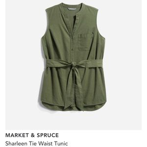 Tie waist tunic tank